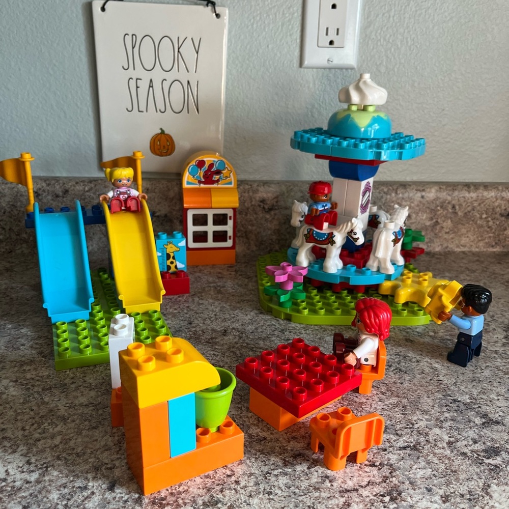Lego Duplo Colorful Playground and Carousel Set #10841